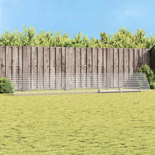 vidaXL Κλουβί για κότες Ασημί 650 x 100 x 85 εκ. Επικαλυμμένος Χάλυβας