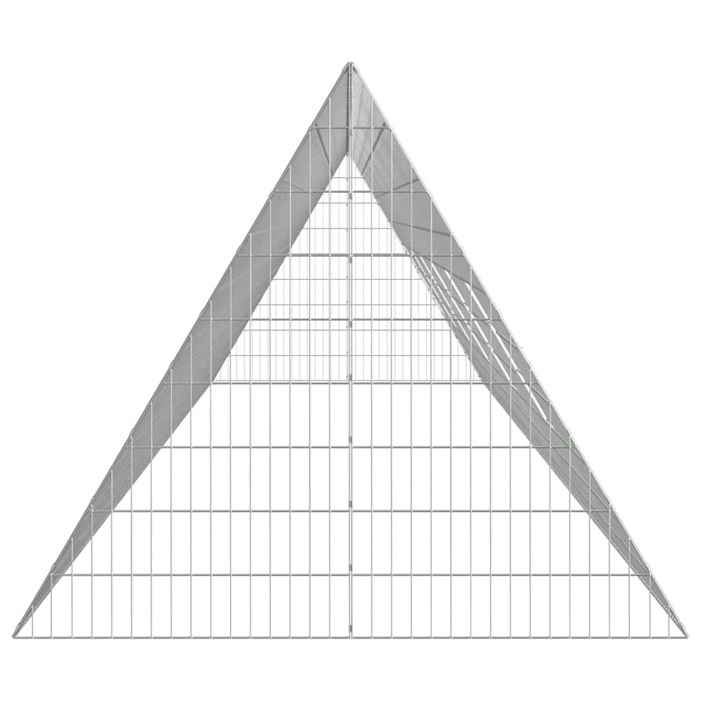 vidaXL Κλουβί για κότες Ασημί 650 x 100 x 85 εκ. Επικαλυμμένος Χάλυβας