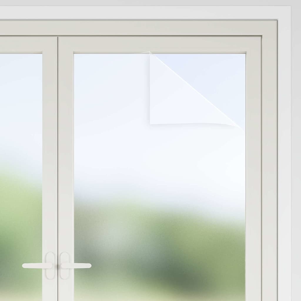 vidaXL Αυτοκόλλητη Μεμβράνη Παράθυρου Λευκό με Θολό Εφέ 90 x 500 cm