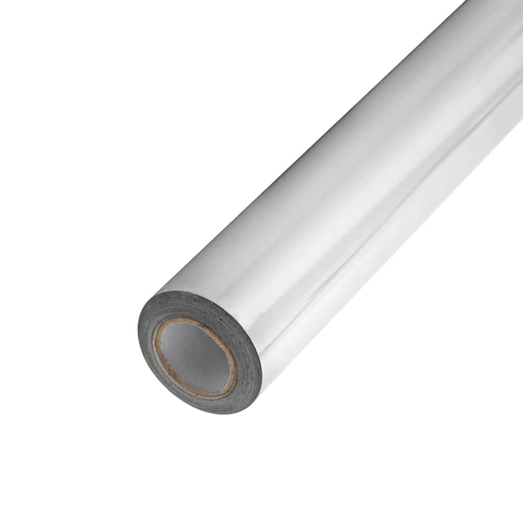 vidaXL Αυτοκόλλητη Ταινία Καθρέφτη 45 x 200 εκ 2 τεμ. Ασημί PET