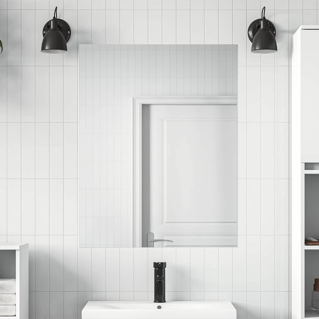 vidaXL Αυτοκόλλητη Ταινία Καθρέφτη 45 x 200 εκ 2 τεμ. Ασημί PET