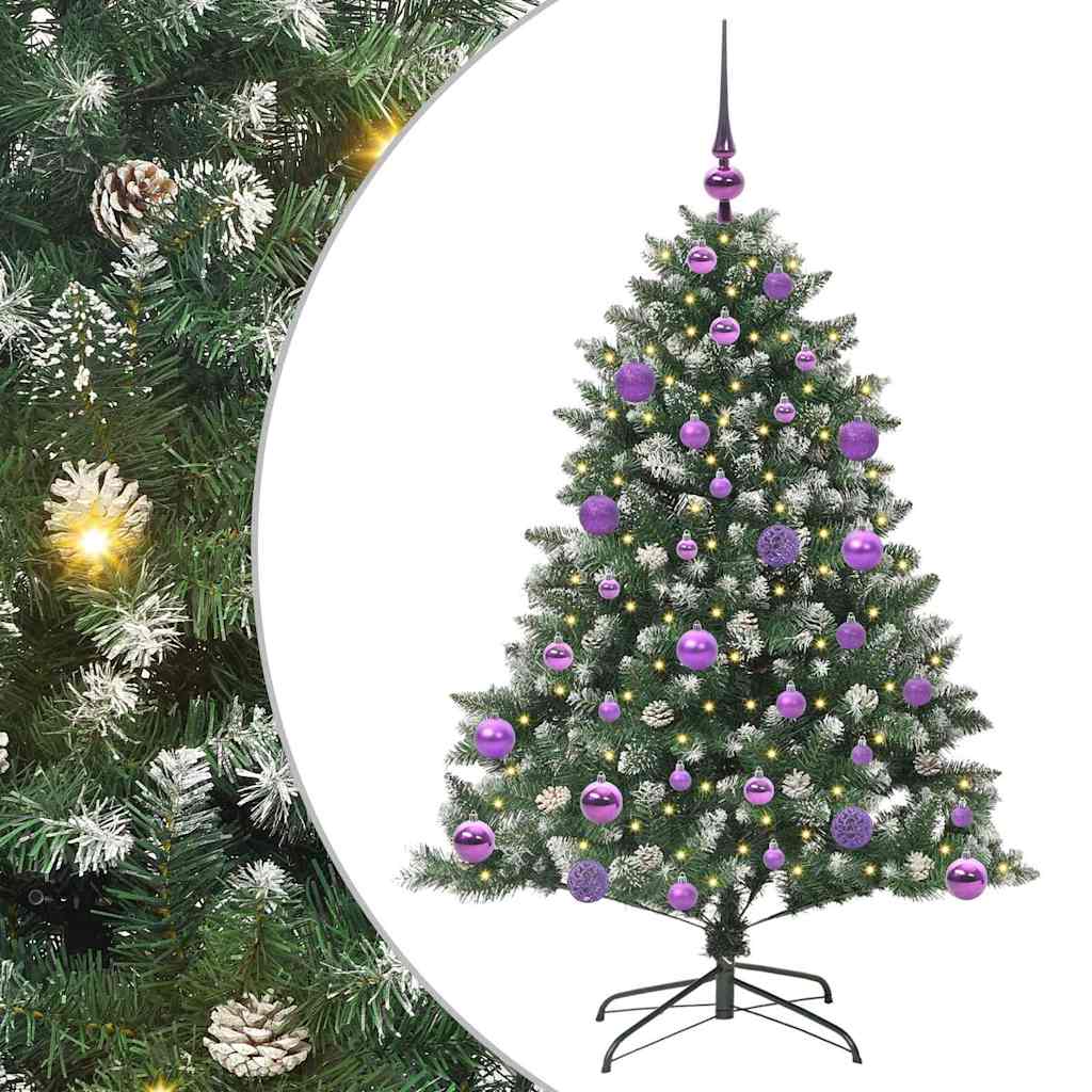 vidaXL Τεχνητό Χριστουγεννιάτικο Δέντρο με 150 LED Πράσινο 120 cm