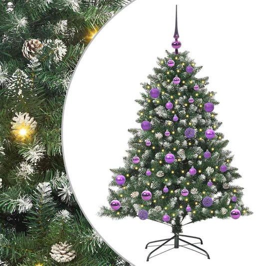 vidaXL Τεχνητό Χριστουγεννιάτικο Δέντρο με 150 LED Πράσινο 120 cm