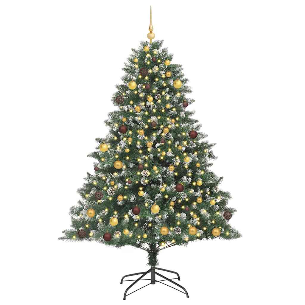 vidaXL Τεχνητό Χριστουγεννιάτικο Δέντρο με 300 LED Πράσινο 210 cm