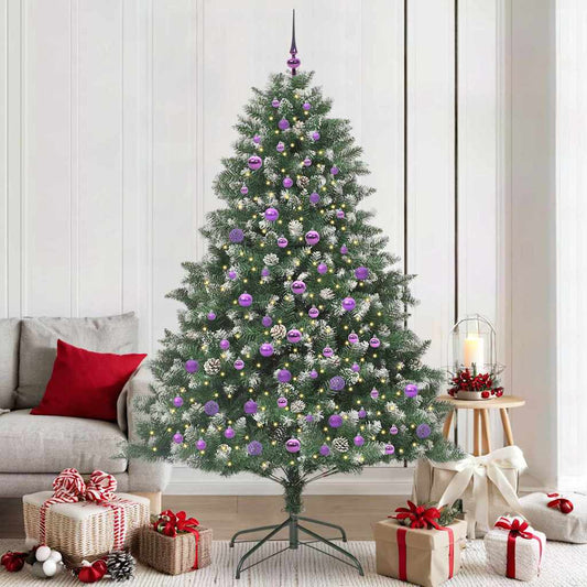 vidaXL Τεχνητό Χριστουγεννιάτικο Δέντρο με 300 LED Πράσινο 210 cm