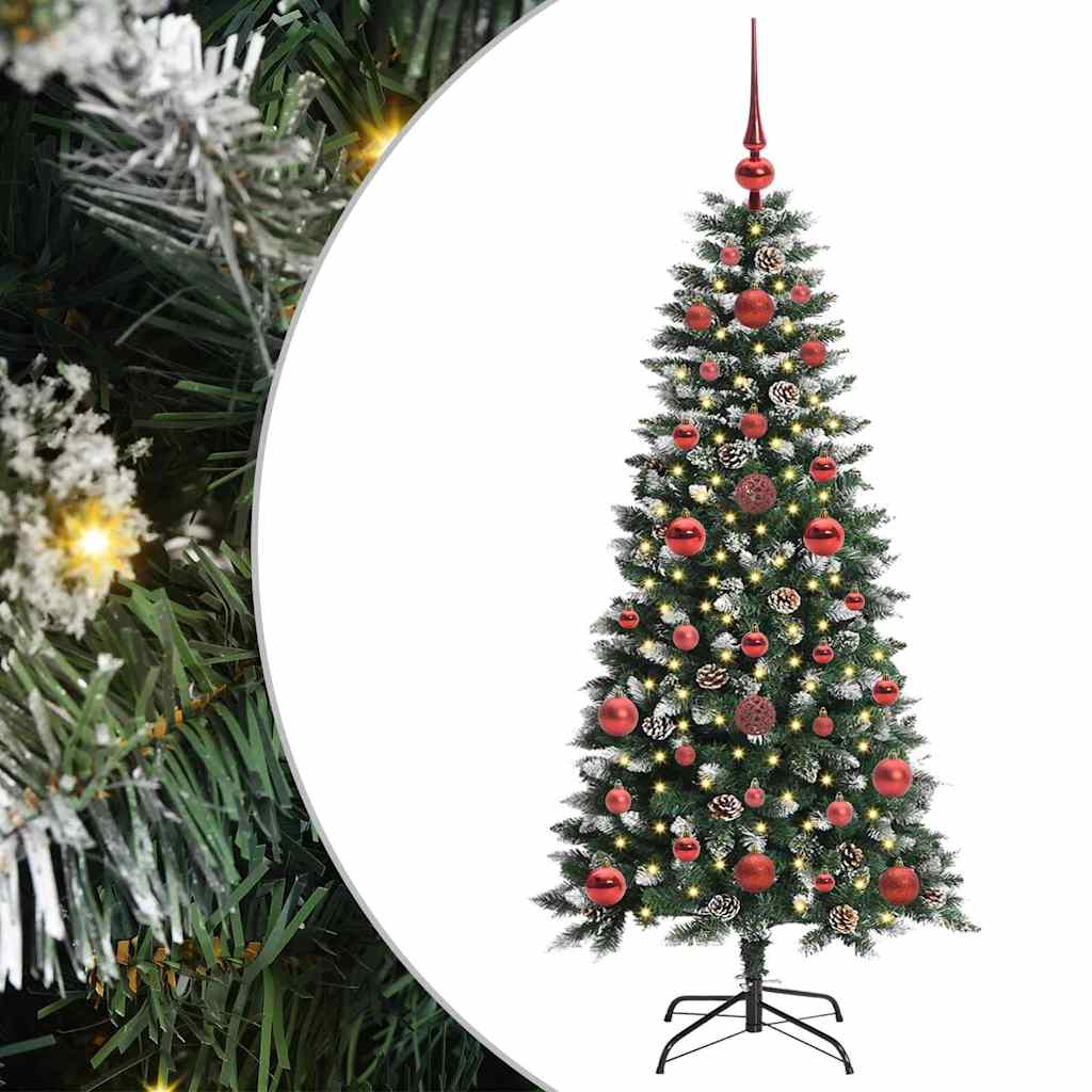 vidaXL Τεχνητό Χριστουγεννιάτικο Δέντρο με 150 LED Πράσινο 120 cm
