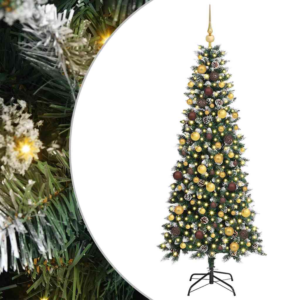 vidaXL Τεχνητό Χριστουγεννιάτικο Δέντρο με 300 LED Πράσινο 180 cm