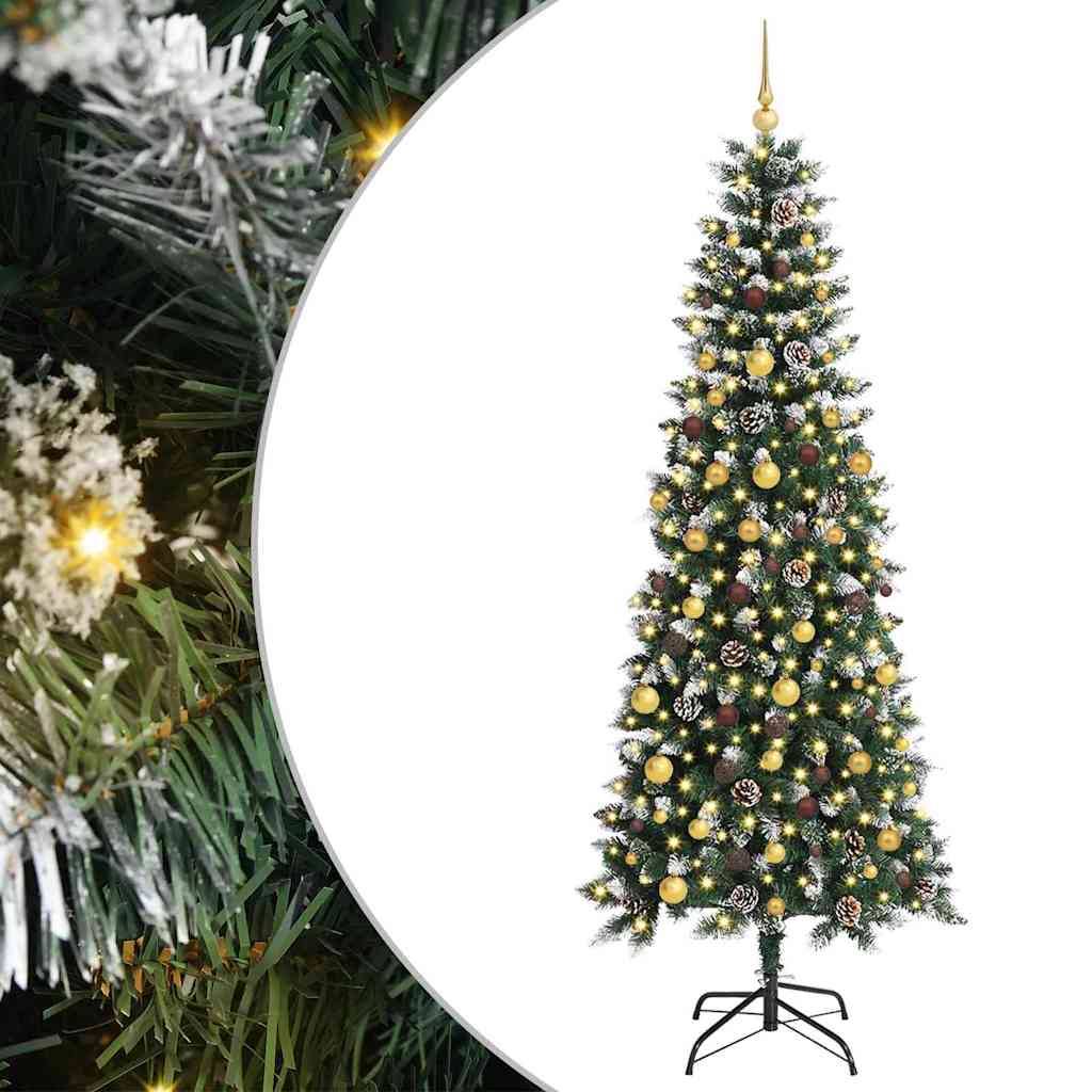 vidaXL Τεχνητό Χριστουγεννιάτικο Δέντρο με 300 LED Πράσινο 210 cm