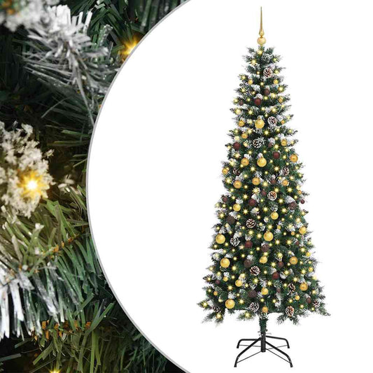 vidaXL Τεχνητό Χριστουγεννιάτικο Δέντρο με 300 LED Πράσινο 210 cm