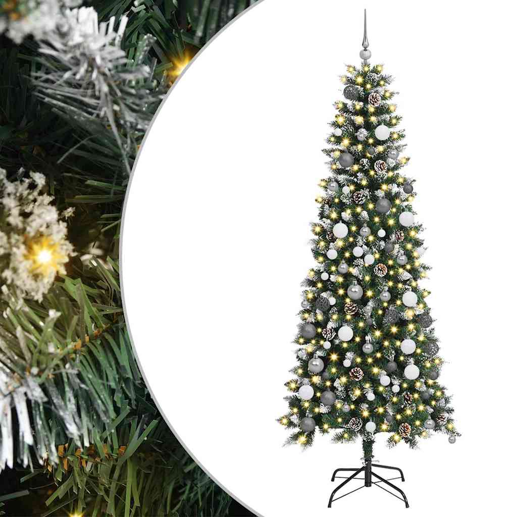 vidaXL Τεχνητό Χριστουγεννιάτικο Δέντρο με 300 LED Πράσινο 210 cm