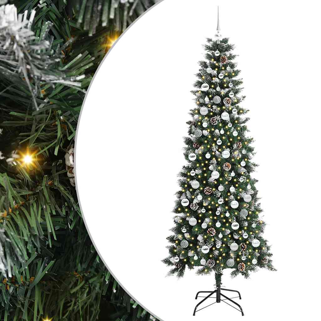 vidaXL Τεχνητό Χριστουγεννιάτικο Δέντρο με 300 LED Πράσινο 210 cm