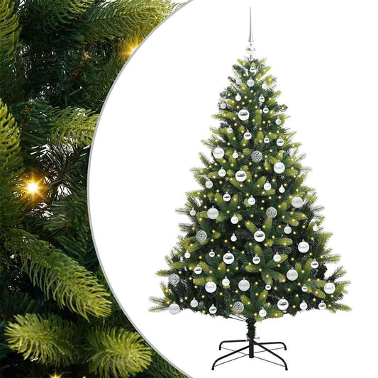 vidaXL Τεχνητό Χριστουγεννιάτικο Δέντρο με Αναδιπλούμενα Κλαδιά 300 LEDs