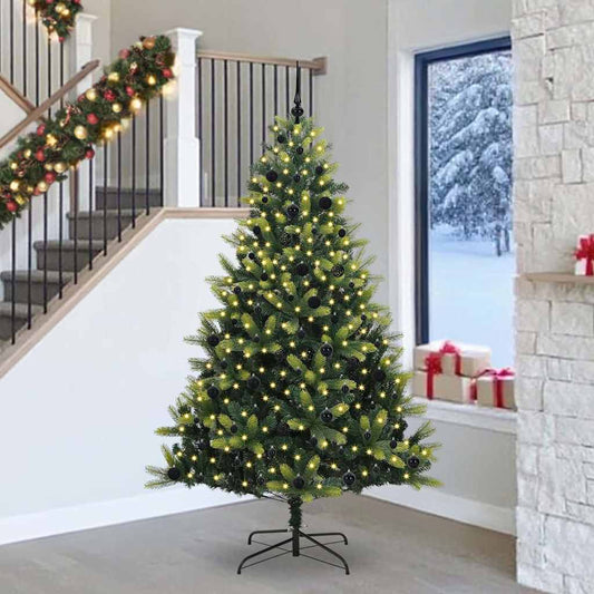vidaXL Τεχνητό Χριστουγεννιάτικο Δέντρο με Αναδιπλούμενα Κλαδιά 300 LEDs