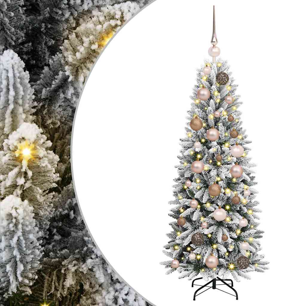 vidaXL Τεχνητό Χριστουγεννιάτικο Δέντρο με 150 LED Λευκό 120 cm