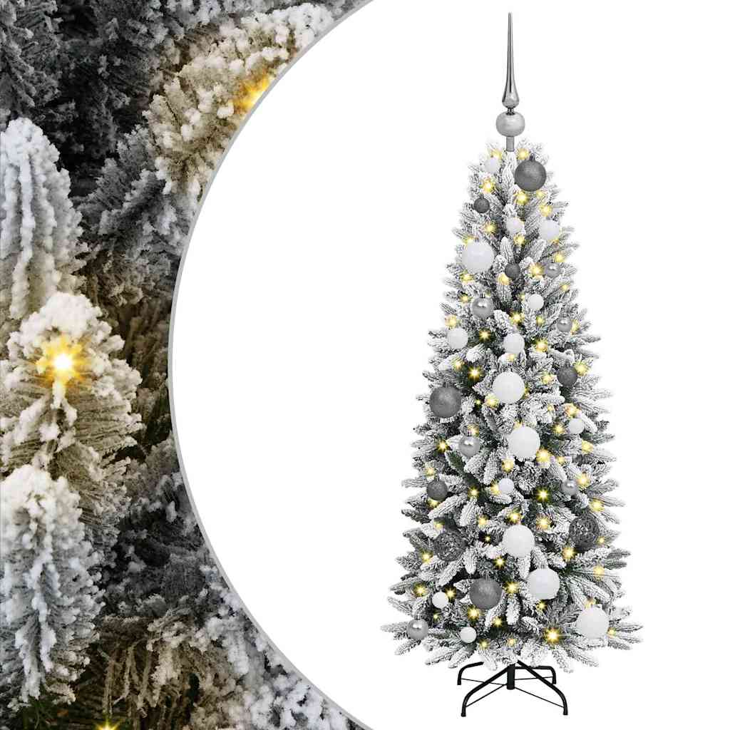 vidaXL Τεχνητό Χριστουγεννιάτικο Δέντρο με 150 LED Λευκό 120 cm