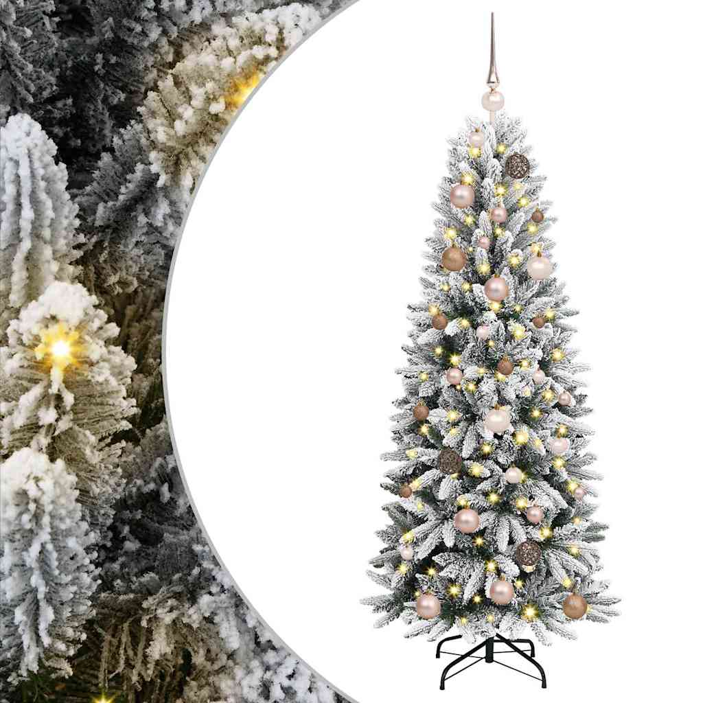 vidaXL Τεχνητό Χριστουγεννιάτικο Δέντρο με 150 LED Λευκό 150 cm