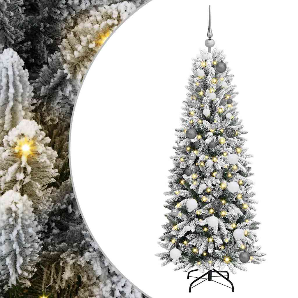 vidaXL Τεχνητό Χριστουγεννιάτικο Δέντρο με 150 LED Λευκό 150 cm