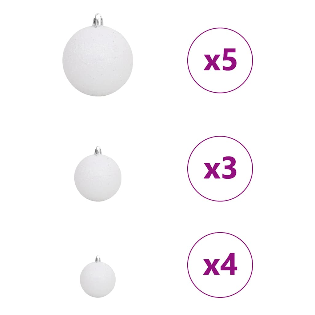 vidaXL Τεχνητό Χριστουγεννιάτικο Δέντρο με 150 LED Λευκό 150 cm