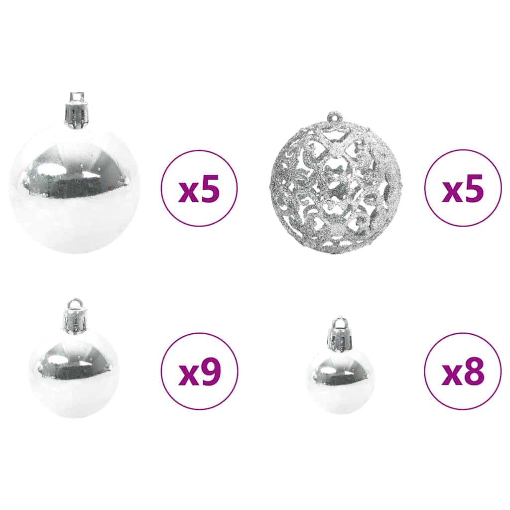 vidaXL Τεχνητό Χριστουγεννιάτικο Δέντρο με 150 LED Λευκό 150 cm