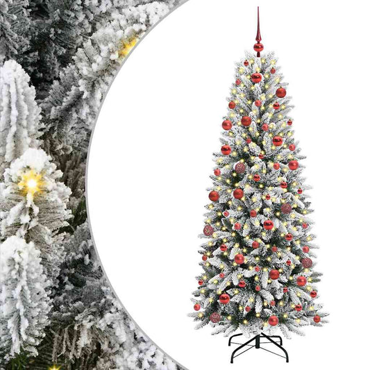 vidaXL Τεχνητό Χριστουγεννιάτικο Δέντρο με 300 LED Λευκό 180 cm
