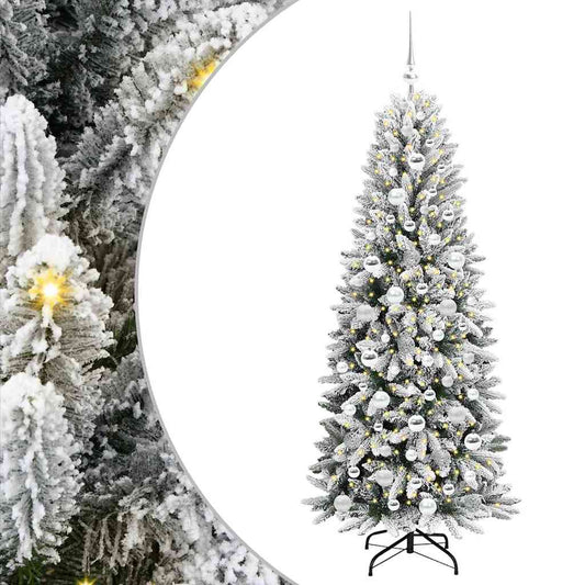 vidaXL Τεχνητό Χριστουγεννιάτικο Δέντρο με 300 LED Λευκό 180 cm
