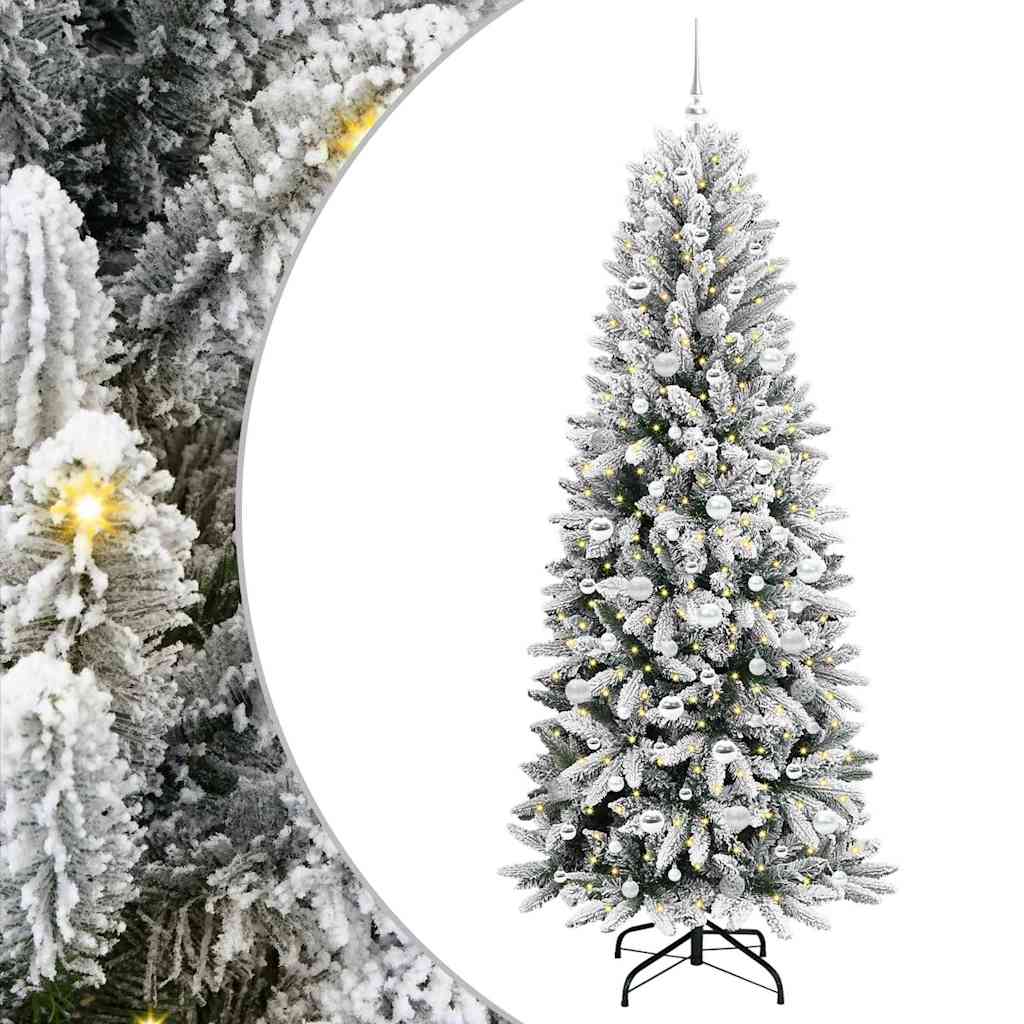 vidaXL Τεχνητό Χριστουγεννιάτικο Δέντρο με 300 LED Λευκό 210 cm