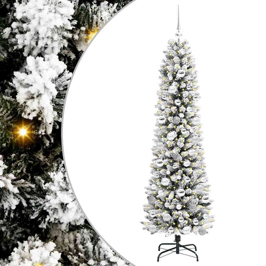 vidaXL Τεχνητό Χριστουγεννιάτικο Δέντρο με 300 LED Λευκό 180 cm