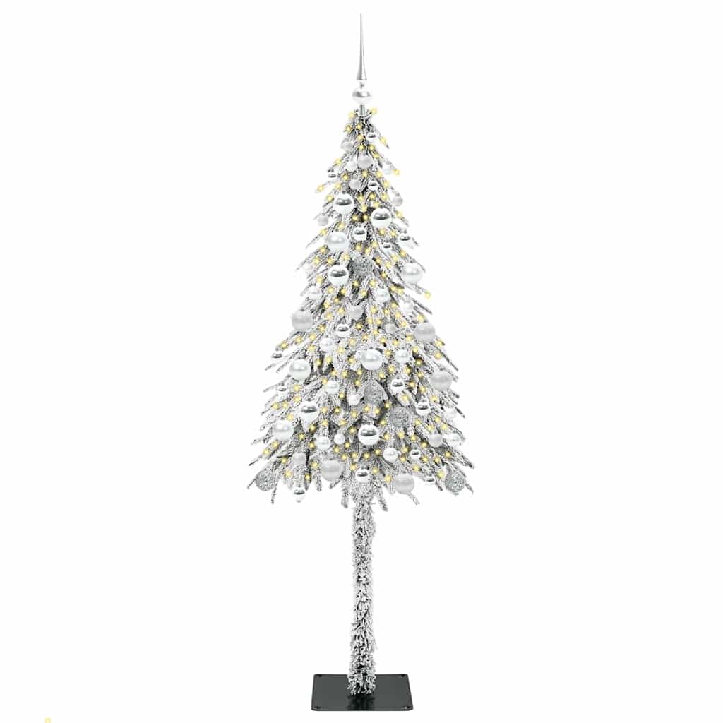 vidaXL Χριστουγεννιάτικο Δέντρο με 300 LED Λευκό 180 cm ΠΕ και Ατσάλι