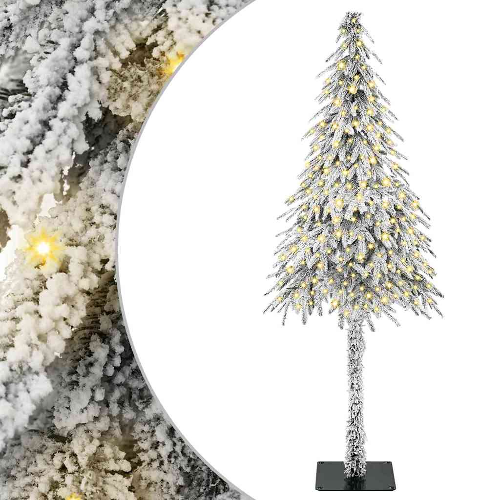 vidaXL Χριστουγεννιάτικο Δέντρο με 300 LED Λευκό 210 cm ΠΕ και Ατσάλι