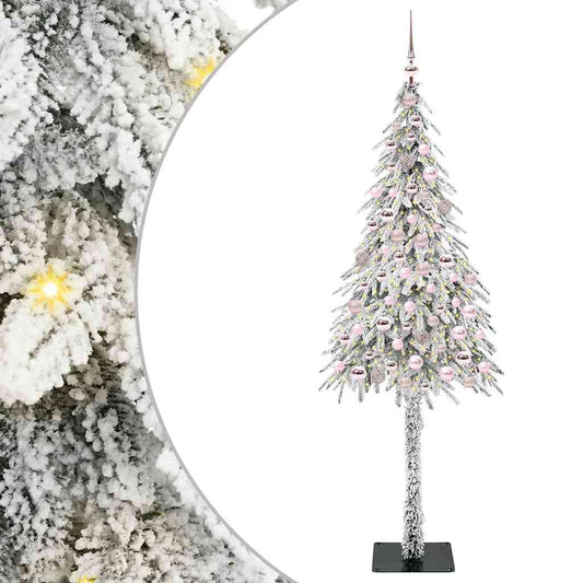 vidaXL Χριστουγεννιάτικο Δέντρο με 300 LED Λευκό 210 cm ΠΕ και Ατσάλι