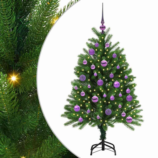 vidaXL Χριστουγεννιάτικο Δέντρο με 150 LED με βάση Πράσινο 120 cm PE