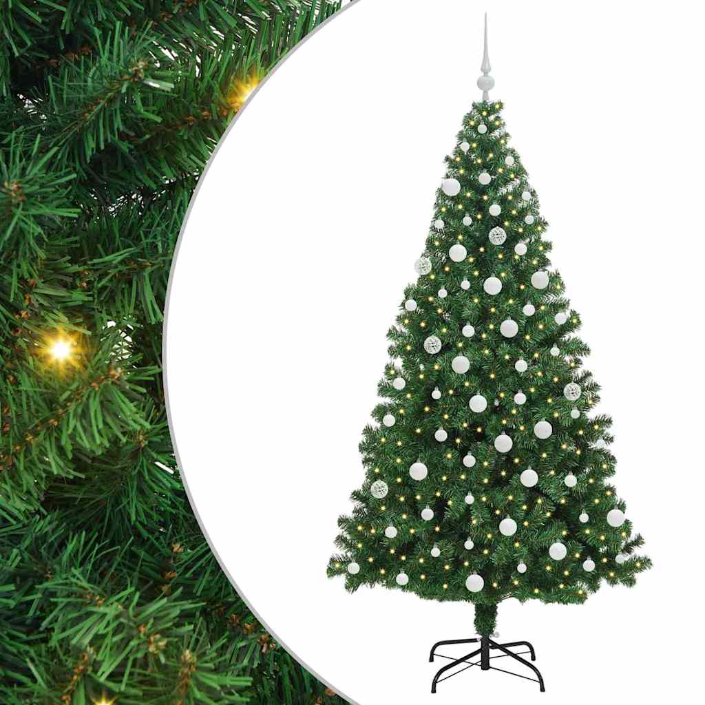 vidaXL Τεχνητό Χριστουγεννιάτικο Δέντρο με 300 LED Πράσινο 180 cm