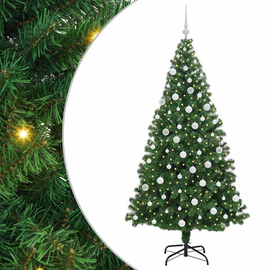 vidaXL Τεχνητό Χριστουγεννιάτικο Δέντρο με 300 LED Πράσινο 180 cm