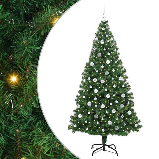 vidaXL Τεχνητό Χριστουγεννιάτικο Δέντρο με 300 LED Πράσινο 210 cm