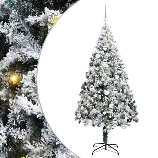 vidaXL Τεχνητό Χριστουγεννιάτικο Δέντρο με 300 LED Λευκό 180 cm