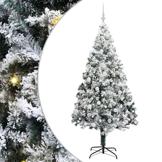 vidaXL Τεχνητό Χριστουγεννιάτικο Δέντρο με 300 LED Λευκό 210 cm