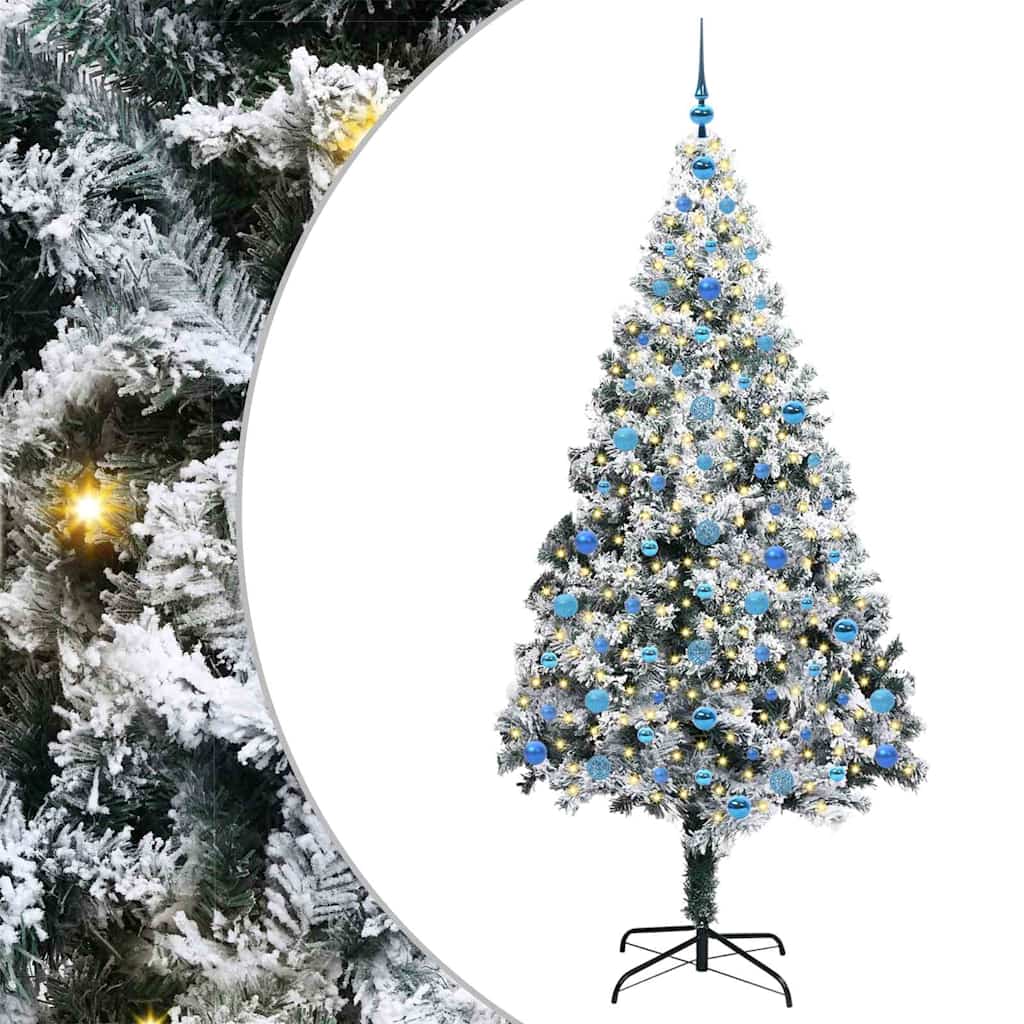 vidaXL Τεχνητό Χριστουγεννιάτικο Δέντρο με 300 LED Λευκό 210 cm