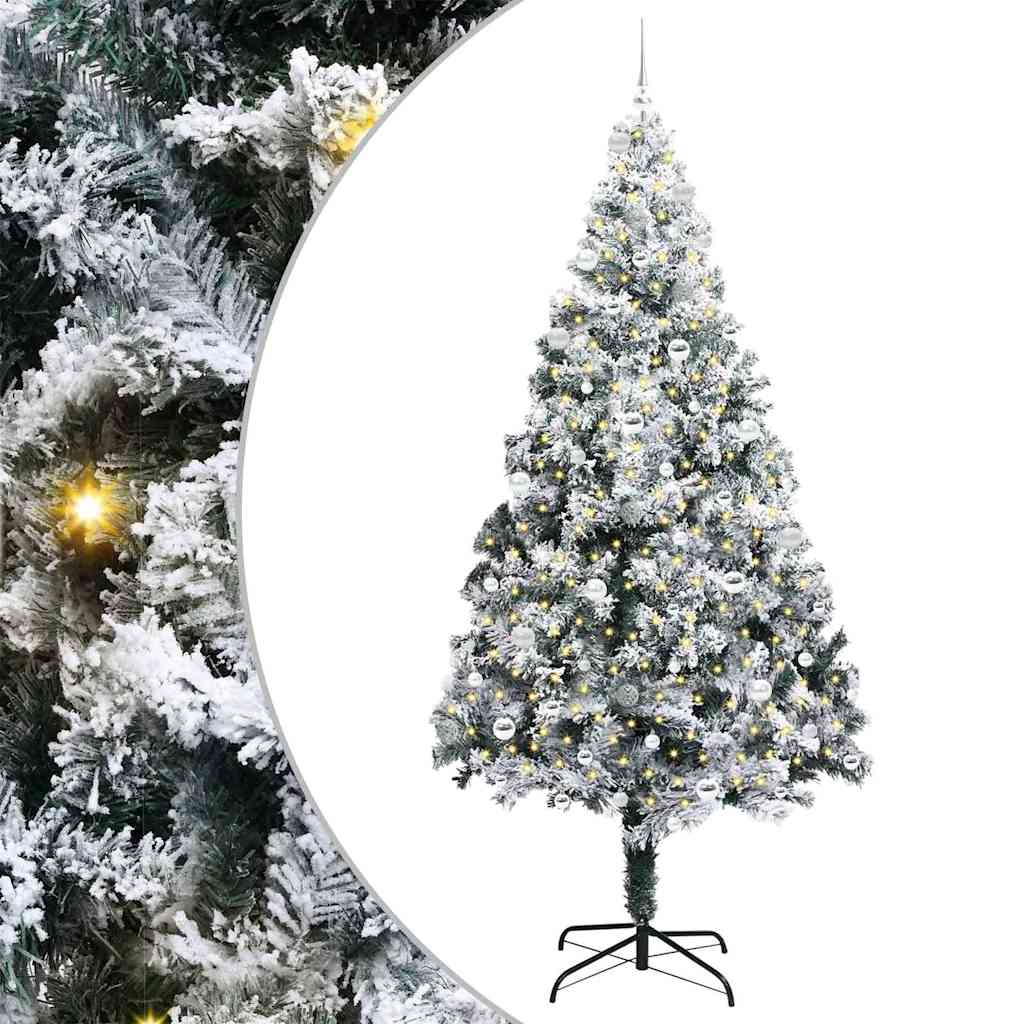 vidaXL Τεχνητό Χριστουγεννιάτικο Δέντρο με 300 LED Λευκό 240 cm