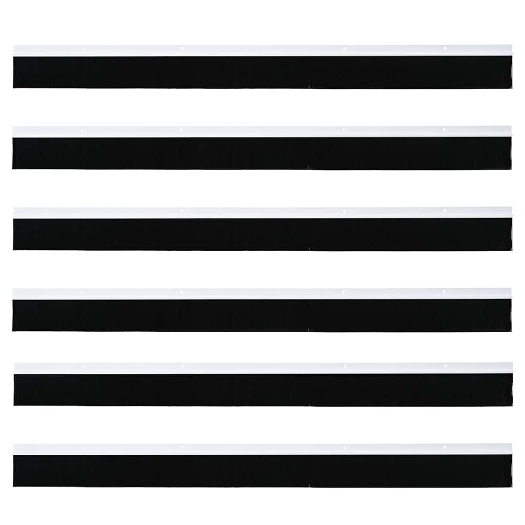 vidaXL Σφραγίδες πόρτας με βούρτσες που προσαρτώνται 6 pcs Λευκό