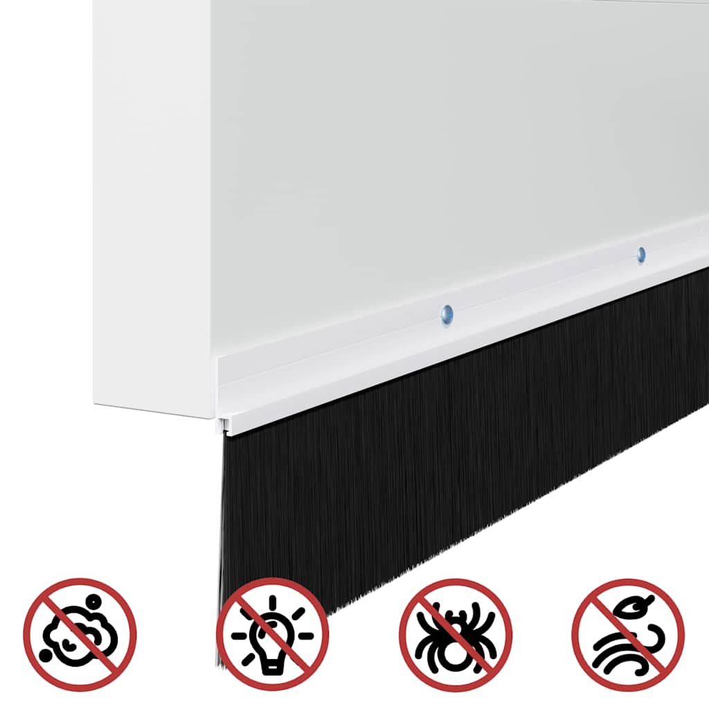 vidaXL Σφραγίδες πόρτας με βούρτσες που προσαρτώνται 6 pcs Λευκό