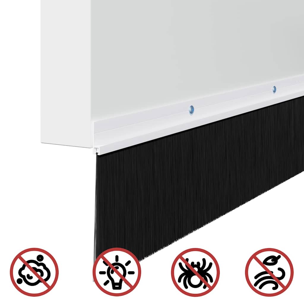 vidaXL Σφραγίδες πόρτας με βούρτσες που προσαρτώνται 6 pcs Λευκό