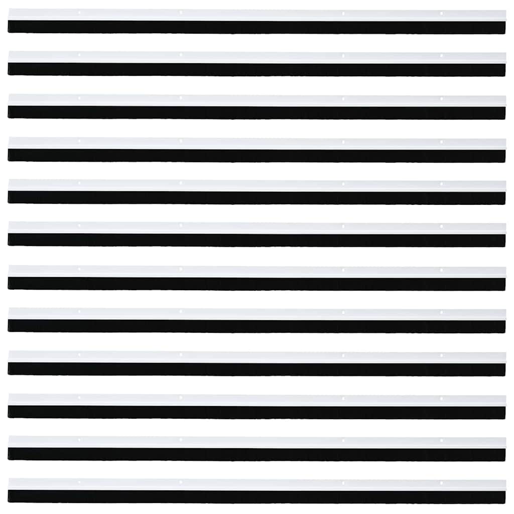 vidaXL Σφραγίδες πόρτας με βούρτσες που προσαρτώνται 12 pcs Λευκό