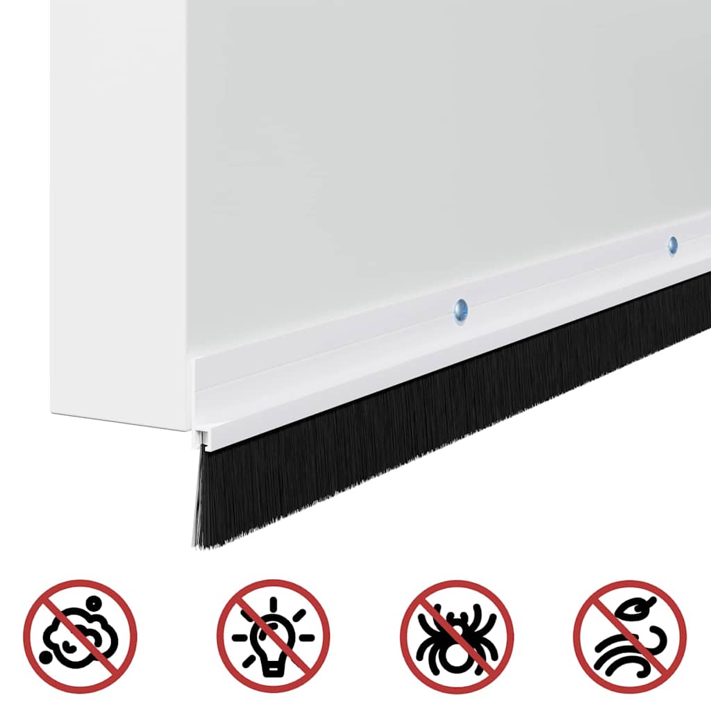 vidaXL Σφραγίδες πόρτας με βούρτσες που προσαρτώνται 12 pcs Λευκό