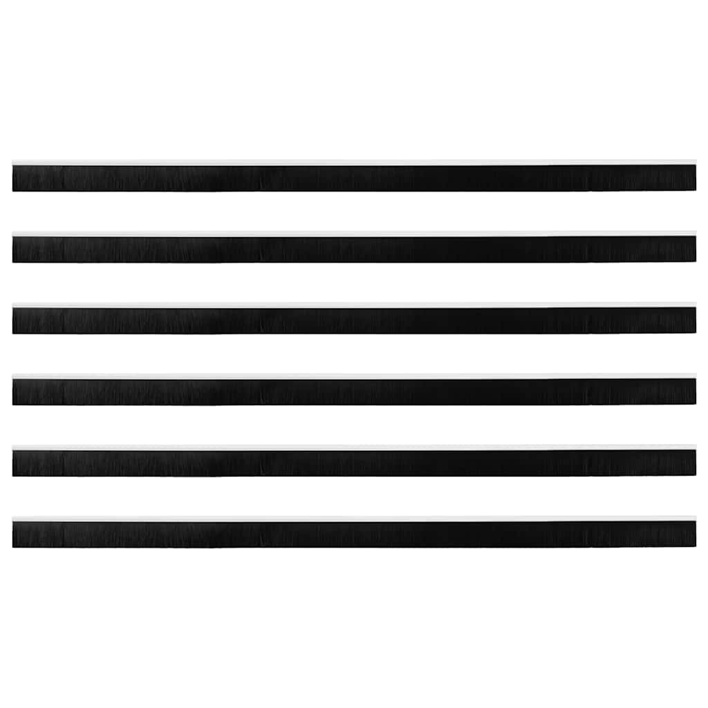 vidaXL Σφραγίδες πόρτας με βούρτσες που προσαρτώνται 6 pcs Λευκό