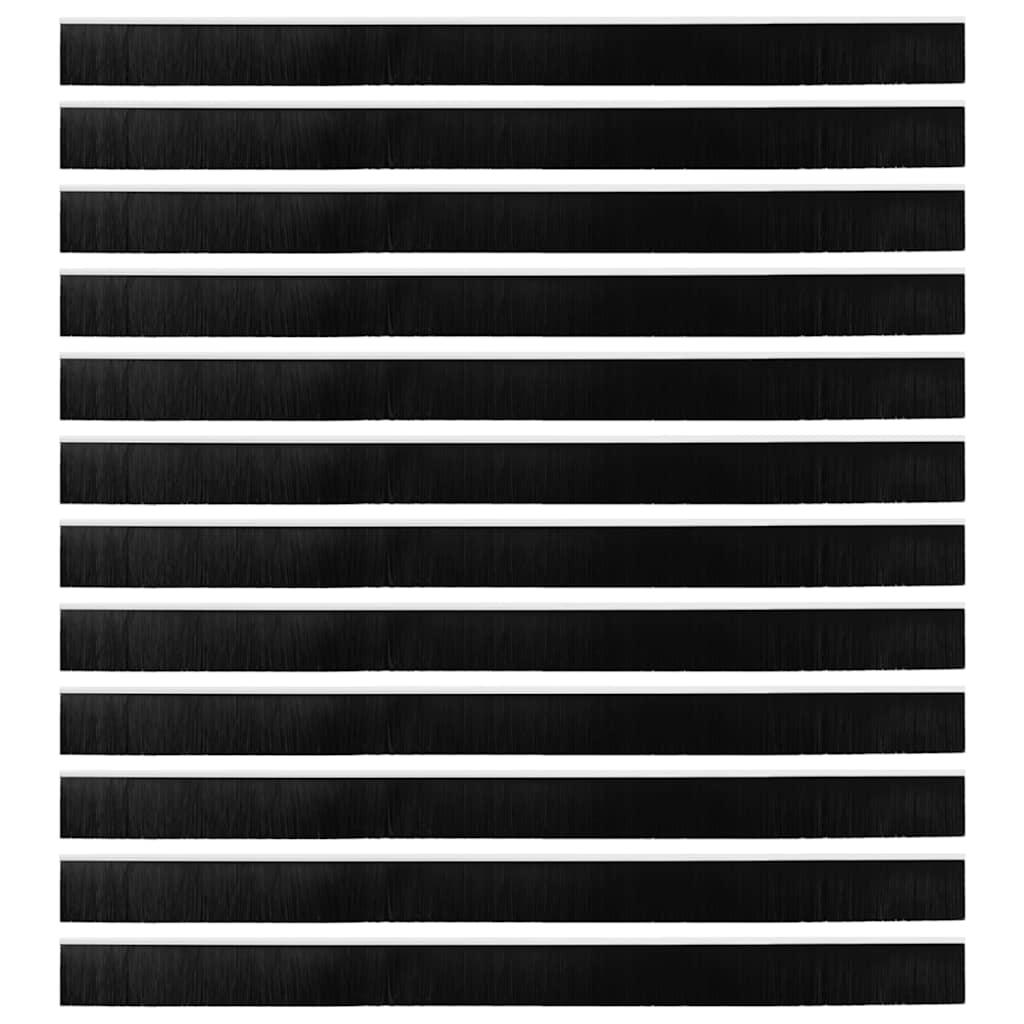 vidaXL Σφραγίδες πόρτας με βούρτσες που προσαρτώνται 12 pcs Λευκό