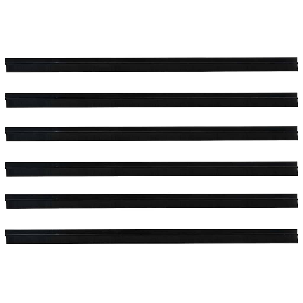 vidaXL Αυτοκόλλητες σφραγίδες πόρτας 6 pcs Μαύρο 100 cm