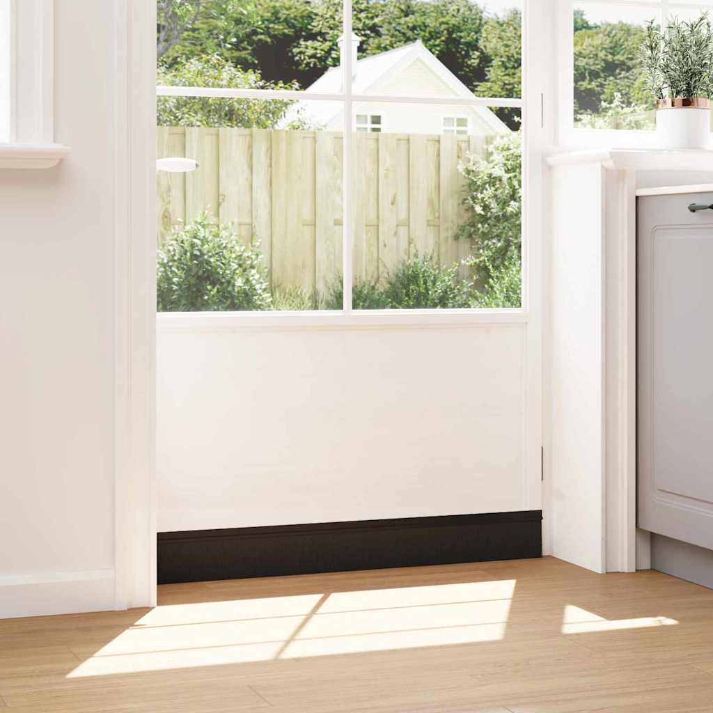 vidaXL Αυτοκόλλητες σφραγίδες πόρτας 6 pcs Μαύρο 100 cm