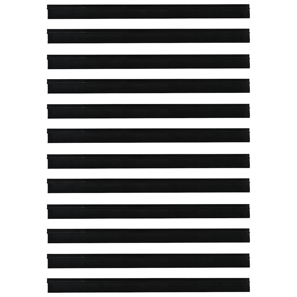 vidaXL Αυτοκόλλητες σφραγίδες πόρτας 12 pcs Μαύρο 100 cm