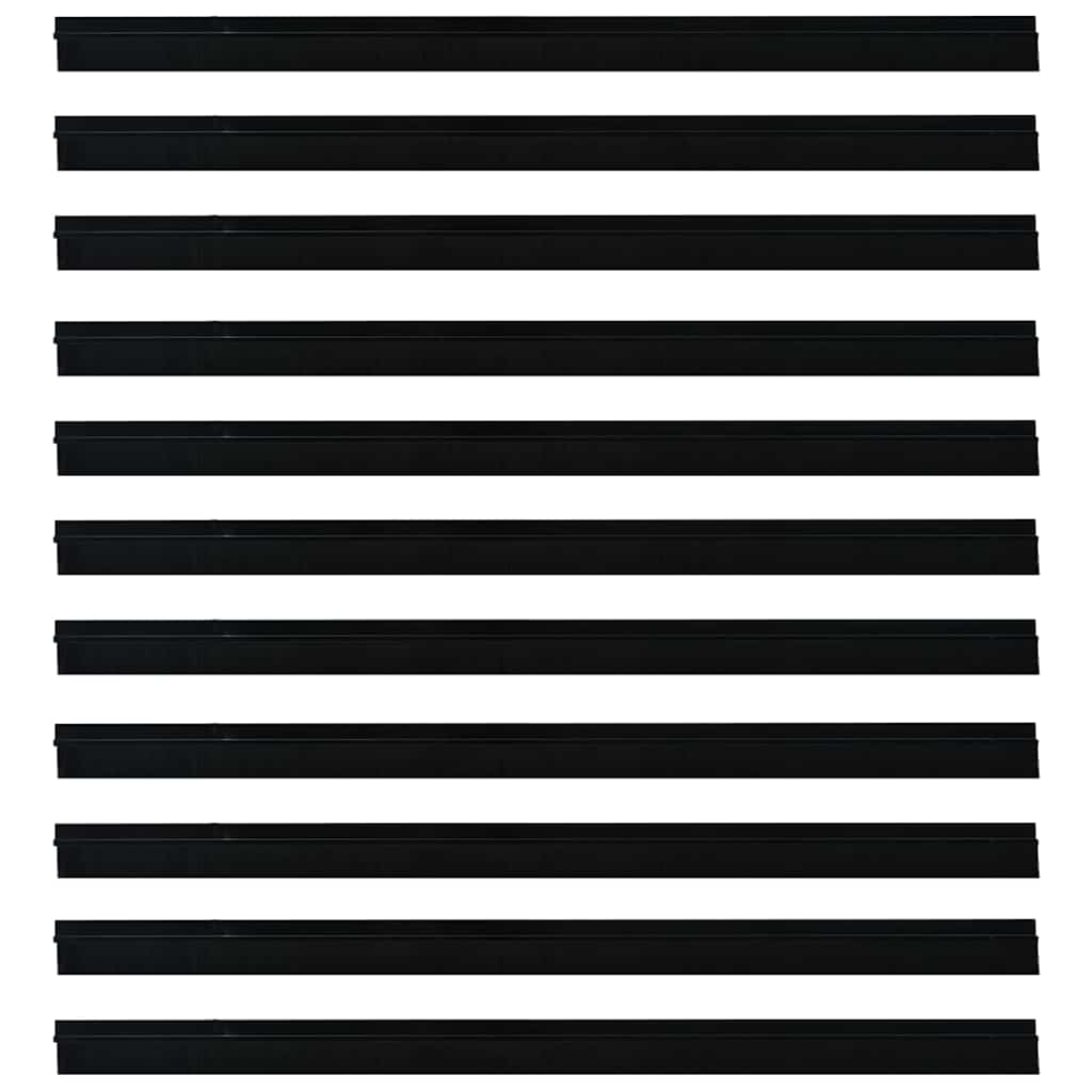 vidaXL Αυτοκόλλητες σφραγίδες πόρτας 12 pcs Μαύρο 100 cm