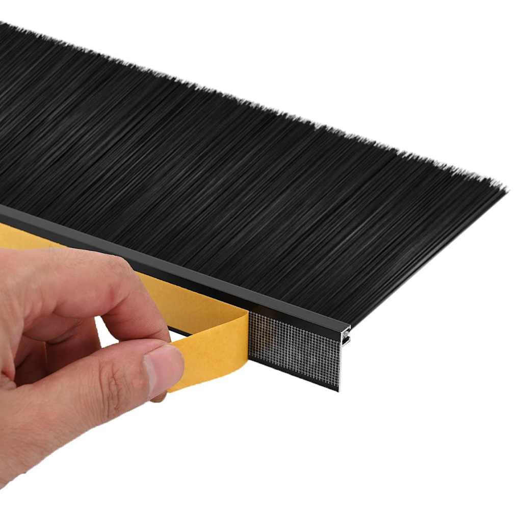 vidaXL Αυτοκόλλητες σφραγίδες πόρτας 2 pcs Μαύρο 100 cm